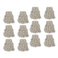 Cleaning & Janitorial Supplies | Boardwalk BWKCM02024S #24 Banded Cotton Mop Heads - White (12/Carton) image number 0