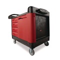 Office Jansan | Rubbermaid Commercial FG453388BLA TradeMaster 750 lbs. Capacity 26.25 in. x 49 in. x 38 in. 1-Shelf Cart - Black image number 1