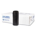 Trash Bags | Inteplast Group S243308K 16 Gallon 8 mic 24 in. x 33 in. High-Density Commercial Can Liners - Black (50 Bags/Roll, 20 Interleaved Rolls/Carton) image number 2