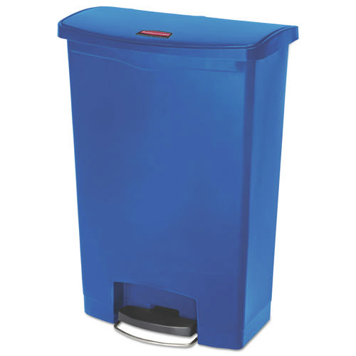 Trash & Waste Bins | Rubbermaid Commercial 1883597 Slim Jim 24-Gallon Front Step Style Resin Step-On Container - Blue image number 0
