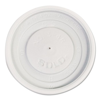 SOLO Polystyrene Vented Hot Cup Lids Fits 4 oz Cups - White (100/Pack, 10 Packs/Carton)