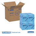 Cleaning & Janitorial Supplies | WypAll 33560 12-1/2 in. x 12 in. 1/4 Fold Oil/Grease/Ink Cloths - Blue (8-Box/Carton 66-Sheet/Box) image number 2