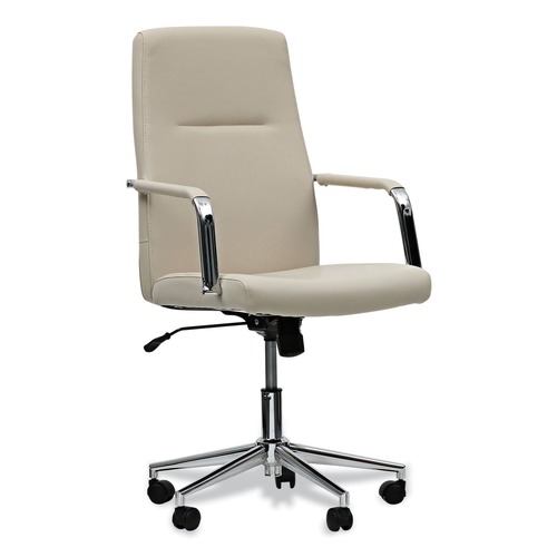 Office Chairs | Alera ALEWS4106 18.19 in. to 21.93 in. Seat Height Leather Task Chair Supports Up to 275 lb - White Seat/White Back image number 0