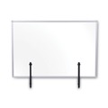 Office Furniture Accessories | MasterVision GL08019101 Protector Series 47.2 in. x 0.16 in. x 35.4 in. Glass Aluminum Desktop Divider - Clear (1/Carton) image number 6