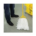 Mops | Boardwalk BWK8003 Enviro Clean Looped Mop Head With Tailband - Large, White (12/Carton) image number 7