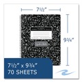 Notebooks & Pads | Roaring Spring 10111 9.75 in. x 7.5 in. 70-Sheets Medium/College Rule Spring Signature Composition Notebook - Black Marble Cover (24/Carton) image number 1