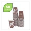 Cups and Lids | Eco-Products EP-BHC8-WAPK 8 oz. World Art Renewable and Compostable Paper Hot Cups - Brown/White (50/Pack) image number 7