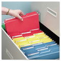 Office Jansan | Smead 12743 1/3-Cut Tabs Assorted Letter Size 0.75 in. Expansion Colored File Folders - Red (100/Box) image number 11