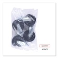 Office Jansan | Alera SW690004 4 in. Wheel Grip Ring K Stem Optional Casters for Wire Shelving - Gray/Black (4/Set) image number 6