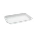 Food Service | Pactiv Corp. 0TF100200000 8.2 in. x 5.7 in. x 0.91 in. No. 2 Foam Supermarket Tray - White (500/Carton) image number 1