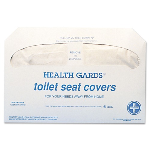 Cleaning & Janitorial Supplies | HOSPECO HG-5000 Health Gards 14.25 in. x 16.5 in. Toilet Seat Covers - White (5000/Carton) image number 0