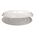 Food Trays, Containers, and Lids | Eco-Products EP-SCPTR16LIDR 16 in. x 16 in. x 0.2 in. 100 Percent Recycled Content Plastic Pizza Tray Lids - Clear (50/Carton) image number 1