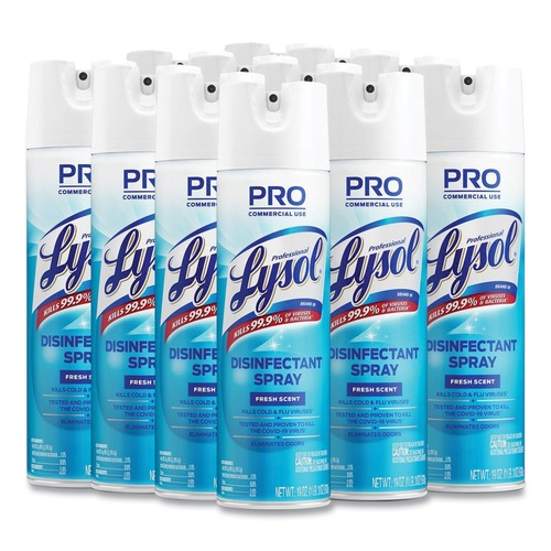 Cleaning & Janitorial Supplies | Professional LYSOL Brand 36241-04675 19 oz. Aerosol Spray Disinfectant Spray - Fresh Scent (12/Carton) image number 0