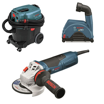Bosch GWS13-50-OSHA 13 Amp 5 in. High-Performance Angle Grinder with Dust Collection System Bosch GWS13-50-OSHA 13 Amp 5 in. High-Performance Angle Grinder with Dust Collection System