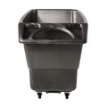 Trash Cans | Rubbermaid Commercial FG101300BLA 151 Gallon 1000 lbs. Capacity Plastic Structural Foam Tilt Truck - Black image number 1