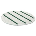 Carpet Cleaners | Rubbermaid Commercial FGP26900WH00 Low Profile 19 in. Diameter Scrub-Strip Carpet Bonnet - White/Green image number 1