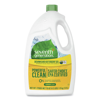 Seventh Generation 70 oz. Bottle Natural Automatic Dishwasher Gel - Lemon (6/Carton)