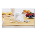 Food Trays, Containers, and Lids | Dart 16RCL Optima Reclosable Lid for 12 - 24 oz. Foam Cups - White (10/Carton) image number 3