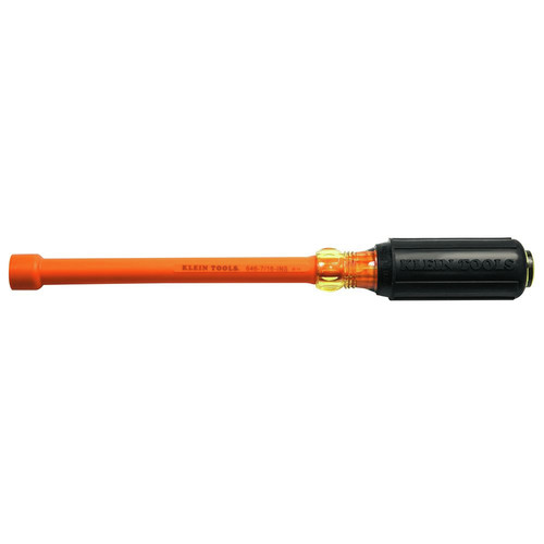 Nut Drivers | Klein Tools 646-7/16-INS Insulated 7/16 in. Nut Driver with 6 in. Hollow Shaft image number 0