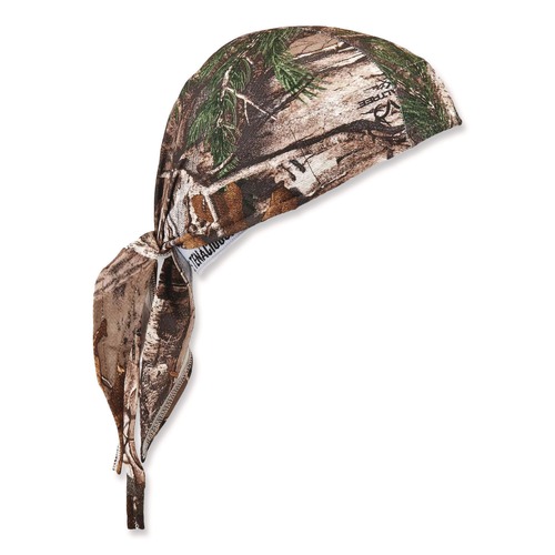Cooling Gear | Ergodyne 12475 Chill-Its 6615 One Size Fits Most High-Performance Bandana Doo Rag with Terry Cloth Sweatband - RealTree Xtra image number 0