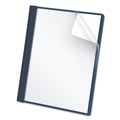 Office Jansan | Oxford 55838EE 3 Fasteners 1/2 in. Capacity Clear Front Report Cover - Letter, Dark Blue (25/Box) image number 0