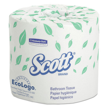 Scott 13607 Traditional Septic Safe 2-Ply Essential Standard Roll Bathroom Tissue - White (20-Box/Carton 550-Sheet/Roll)