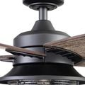 Ceiling Fans | Honeywell 51631-45 52 in. Foxhaven Farmhouse Indoor Outdoor Ceiling Fan with Light - Matte Black image number 5