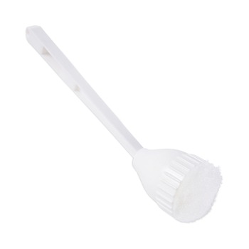 CLEANING BRUSHES | Boardwalk BWK00170 2 in. Cone Head Plastic Bowl Mops with 10 in. Handle - White (25-Piece/Carton)