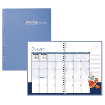 House of Doolittle 10 in. x 7 in. 12-Month (Jan to Dec) 2026 Seasonal Monthly Planner - Illustrated Seasons Artwork/Light Blue Cover