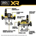 Routers and Trimmers | Factory Reconditioned Dewalt DCW620BR 20V MAX XR Lithium-Ion Brushless 2-1/4 Peak HP Plunge Router (Tool Only) image number 5