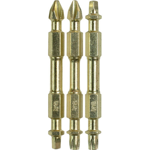 Bits and Bit Sets | Makita B-49622 Impact Gold 3 Pc Assorted 2-1/2 in. Double-Ended Power Bits image number 0