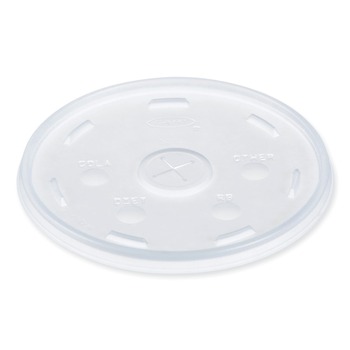 Dart 32SL1 Plastic Lids for Foam Cups and Containers Fits 32 oz./44 oz./60 oz. Hot Cups - Translucent (1000/Carton)