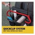 Trash & Waste Bins | Rubbermaid Commercial 2229066 BRUTE 25.45 in. x 25.45 in. x 15 in. Ergonomic Rotomolded Tilt Truck Handle and Caddy - Red/Black image number 4
