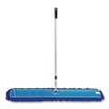Mops | Gritt Commercial GRI17460T4PK 60 in. x 5 in. Microfiber Head 40 in. to 72 in. Silver Aluminum Handle Dust Mop with Telescopic Handle - Blue (4/Kit) image number 1