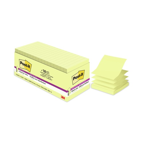 Office & Office Supplies | 3M R330-18SSCY-CP 3 in. x 3 in. Pop-up Note Refill - Canary Yellow (18/Pack) image number 0