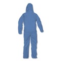 Bib Overalls | KleenGuard 45024 A40 Elastic-Cuff Ankle Hood and Back Coveralls - X-Large Blue (24/Carton) image number 2