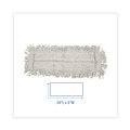 Just Launched | Boardwalk BWK1624 24 in. x 5 in. Disposable Cotton/Synthetic Cut End Dust Mop Head - White image number 2