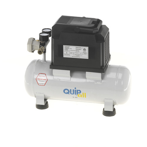 Portable Air Compressors | Quipall 2-.33 1/3 HP 2 Gallon Oil-Free Hotdog Air Compressor image number 0