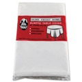 Food Service | Tablemate 84WH Plastic 84 in. Diameter Table Set Round Table Cover - White (6/Pack) image number 1