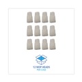 Just Launched | Boardwalk BWK224RCT 24 oz. Rayon Premium Cut-End Wet Mop Heads - White (12/Carton) image number 2