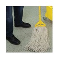 Mops | Boardwalk BWK732C 32 oz. Economical Lie-Flat Cotton Fiber Mop Head - White (12/Carton) image number 7