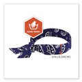 Cooling Gear | Ergodyne 12306 Chill-Its 6700 One Size Fits Most Cooling Bandana Polymer Tie Headband - Navy Western image number 6