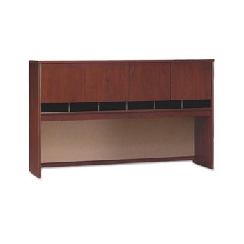 Bush WC24477A1 Series C Collection 71.02 in. x 15.35 in. x 43.01 in. 72W 4-Door Hutch - Hansen Cherry/Graphite Gray