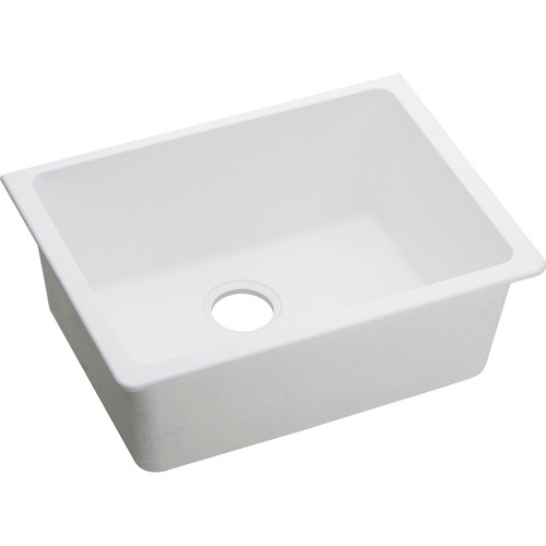 Kitchen Sinks | Elkay ELGU2522WH0 Quartz Undermount 24-5/8 in. x 18-1/2 in. Single Bowl Sink (White) image number 0