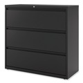  | Alera 25505 42 in. x 18.63 in. x 40.25 in. 3 Legal/Letter/A4/A5 Size Lateral File Drawers - Black image number 2