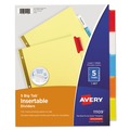 Office Jansan | Avery 11109 Big Tab 11 in. x 8.5 in. 5-Tab Double-Sided Gold Edge Reinforcing Insertable Dividers - Assorted Tabs/Buff (1-Set) image number 0