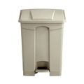 Trash & Waste Bins | Safco 9922TN 17 Gallon Large Capacity Plastic Step-On Receptacle - Tan image number 2