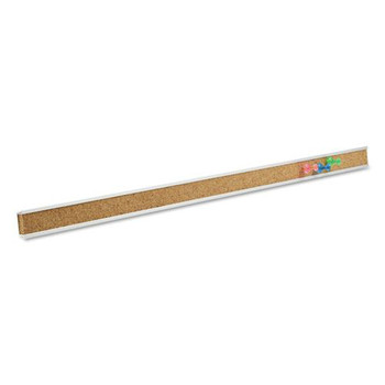Quartet 1 in. x 36 in. Bulletin Bar - Brown/Silver