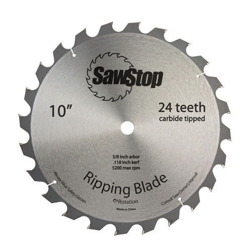 Table Saw Blades | SawStop BTS-R-24ATB 10 in. 24 Tooth Ripping Table Saw Blade image number 0