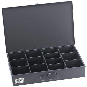Klein Tools 54451 12 in. x 18 in. x 3 in. Adjustable Compartment Parts Storage Box - X-Large